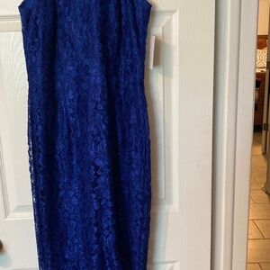 En Focus blue long dress size 14